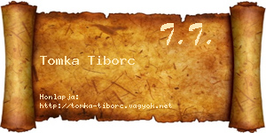 Tomka Tiborc névjegykártya